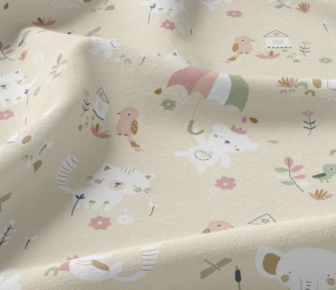 🧸 Organic cotton fitted sheet – 75×35 cm – NUBIO CREAM