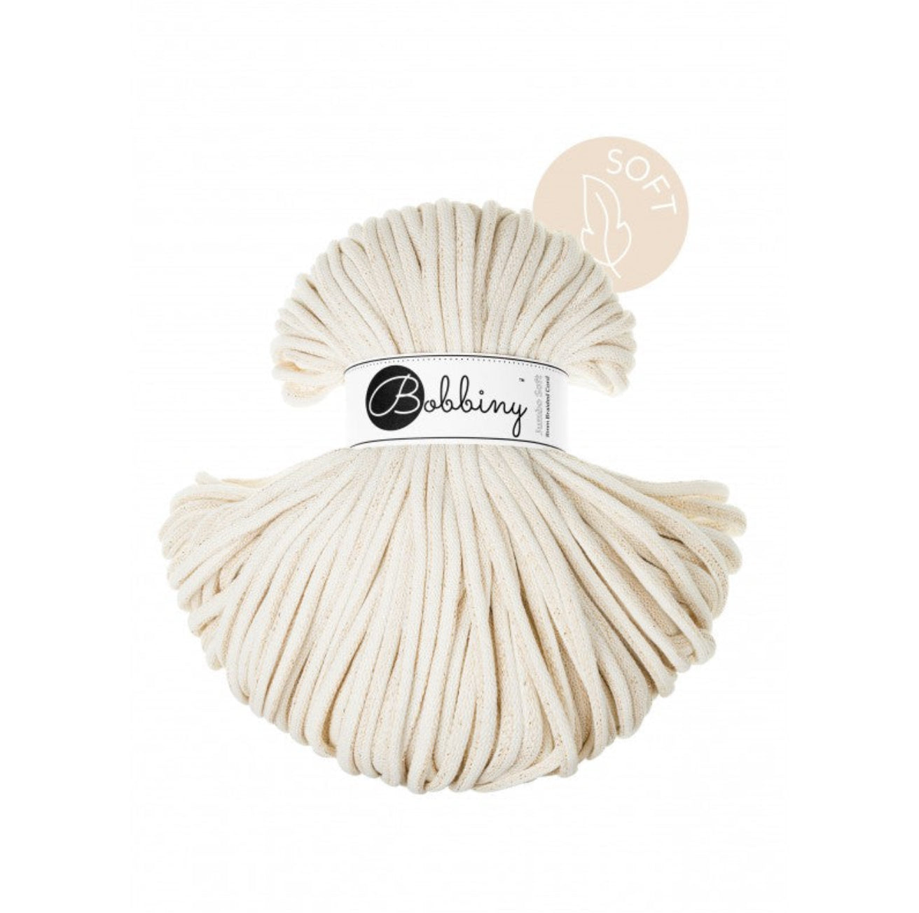 🌞 Braided cotton rope – Golden Natural