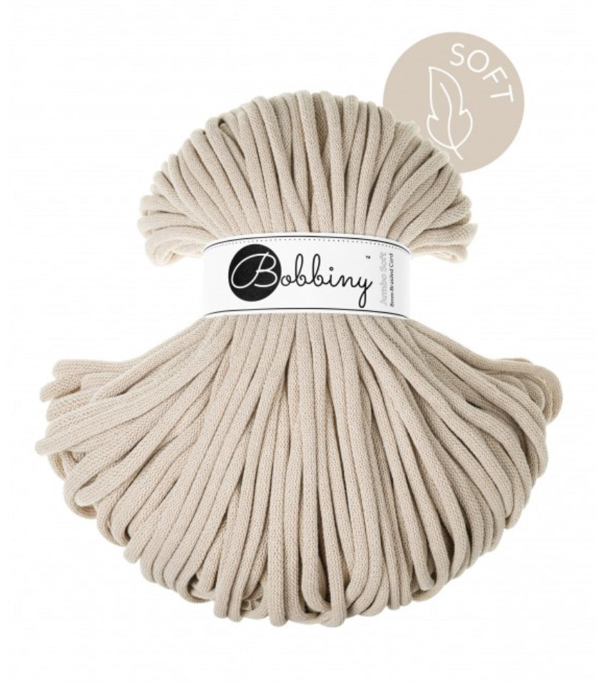 🤎 Corde tressée en coton – Beige