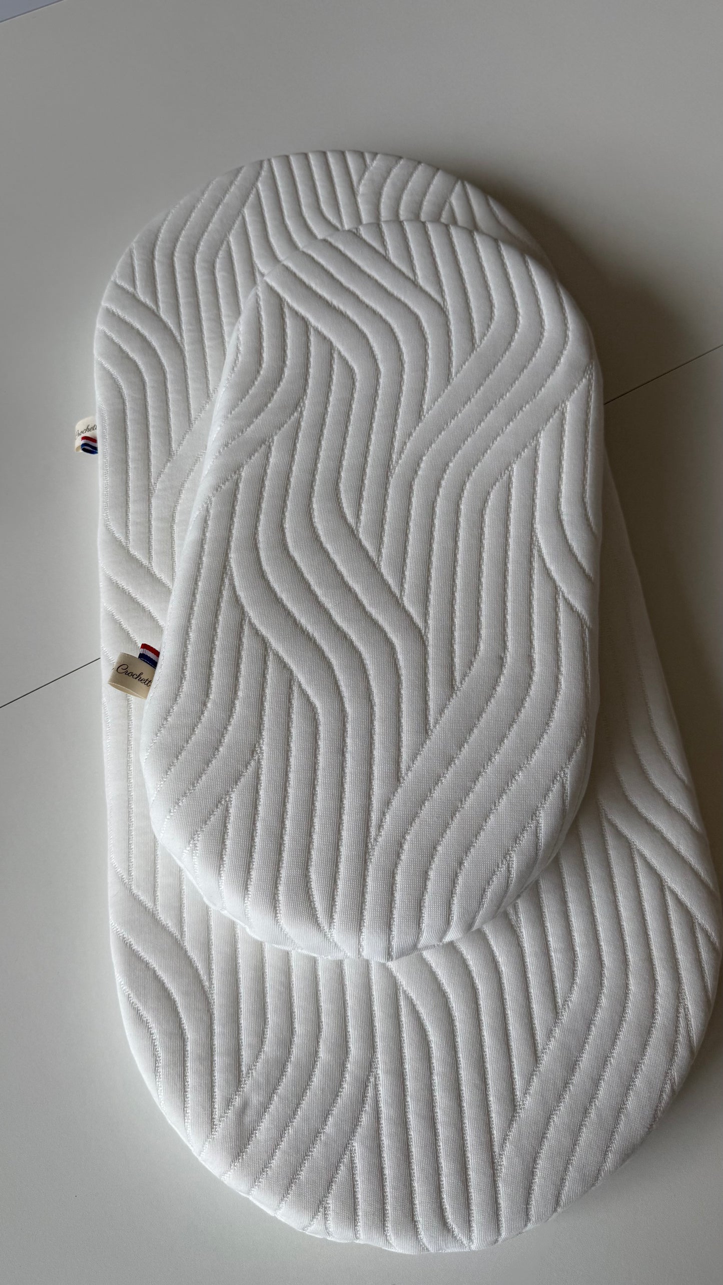 Doll Moses basket mattress 25 x 50cm – CERTIPUR foam & reversible soft cover