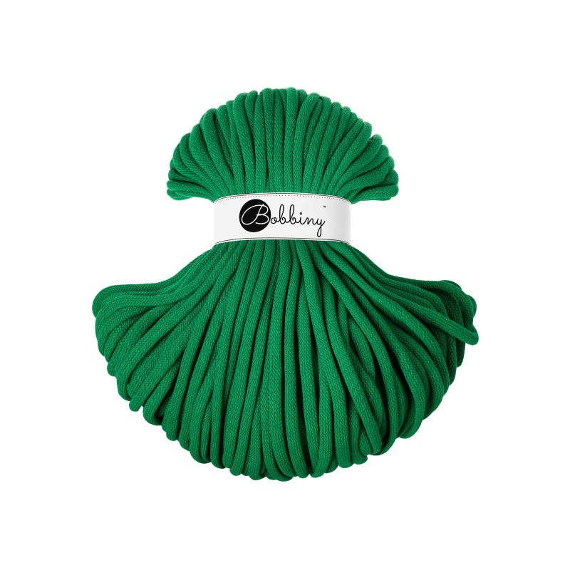 💚 Corde tressée en coton – Coloris Jade Green
