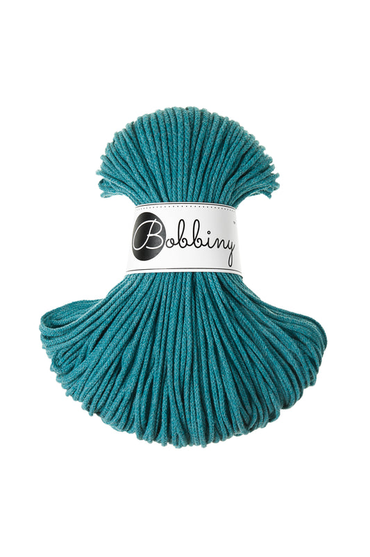 Corde tressée en coton 3 mm coloris Teal – Les Fées Crochett’