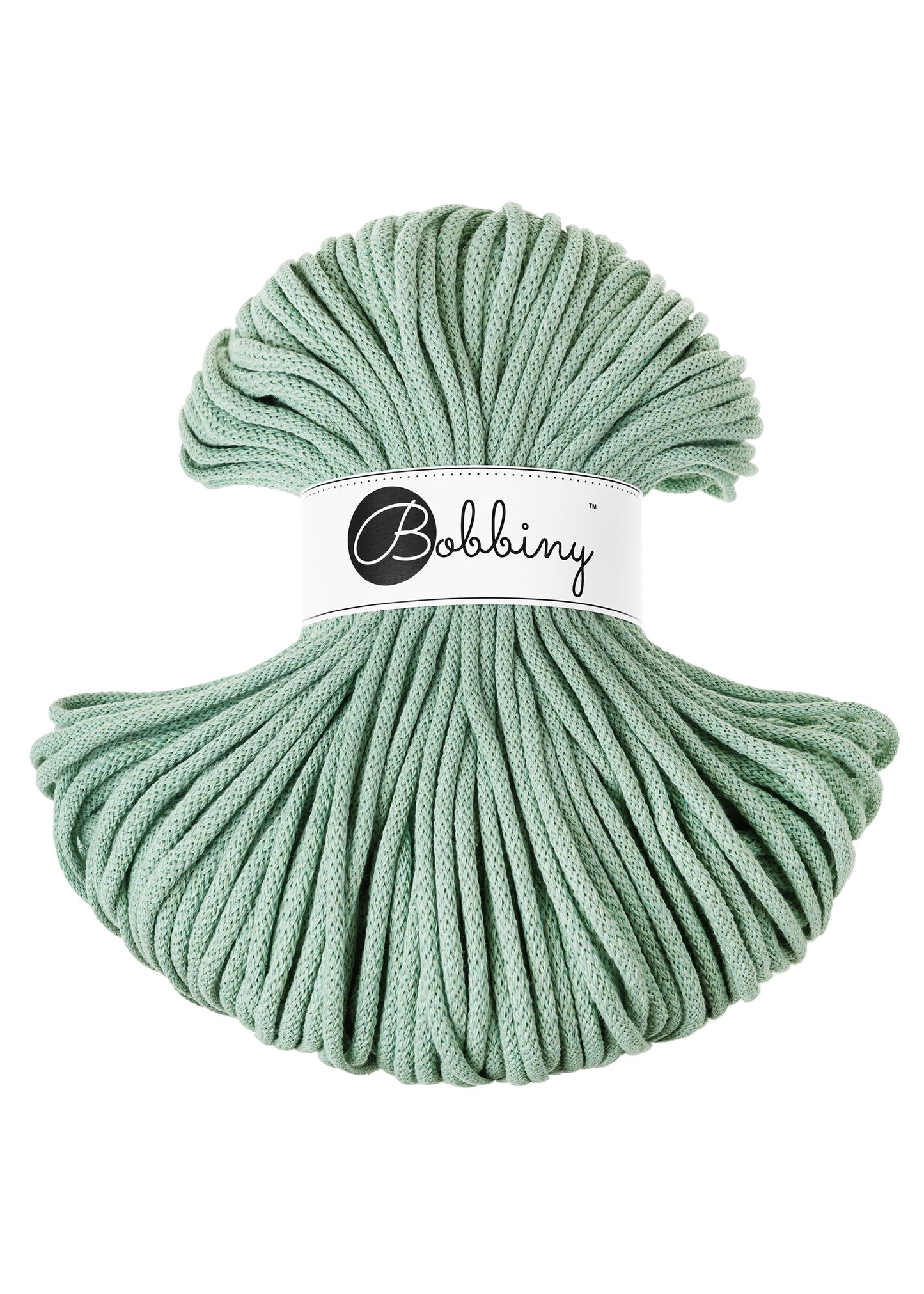 Corde tressée en coton 5mm coloris Aloe – Les Fées Crochett’