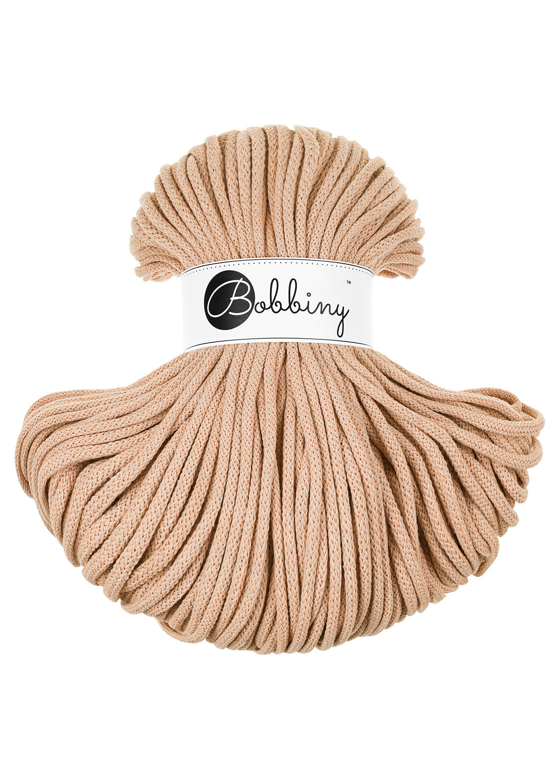 Corde tressée en coton 5mm coloris Biscuit – Les Fées Crochett’