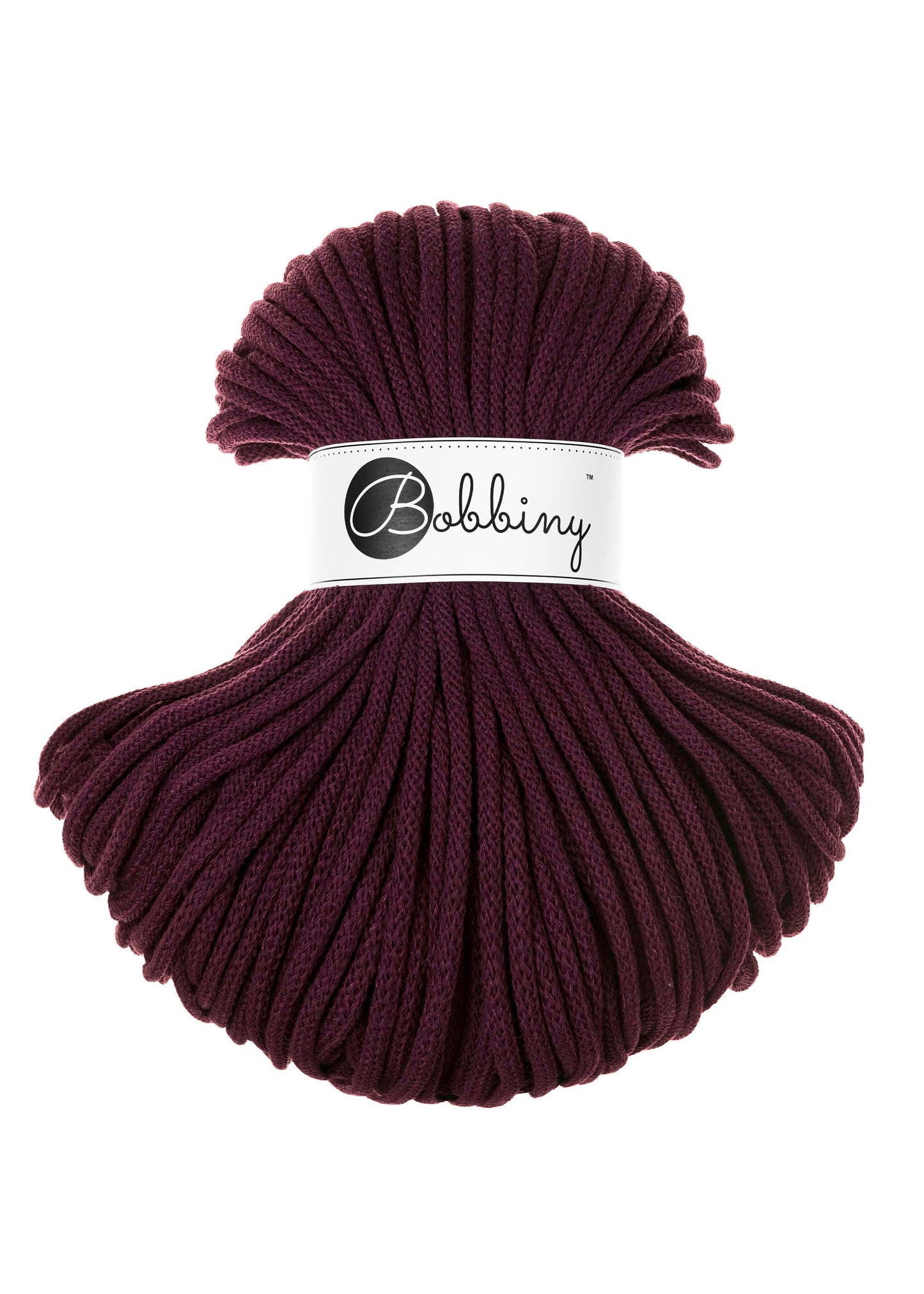 Corde tressée en coton 5mm coloris Burgundy – Les Fées Crochett’