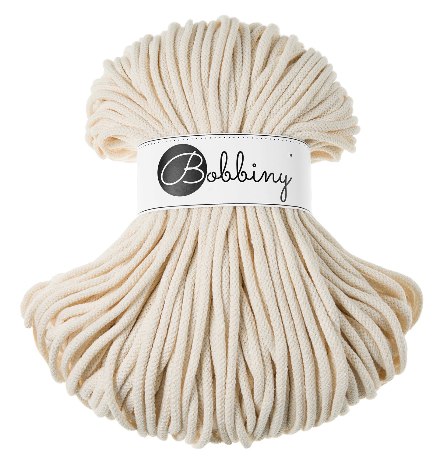 Corde tressée en coton 5mm coloris Natural – Les Fées Crochett’