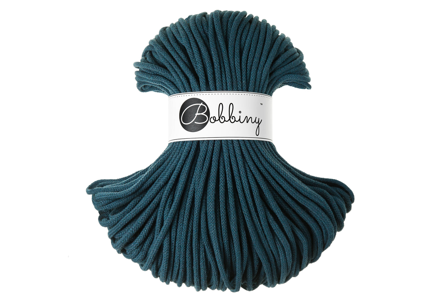 Corde tressée en coton 5 mm coloris Peacock Blue – Les Fées Crochett’