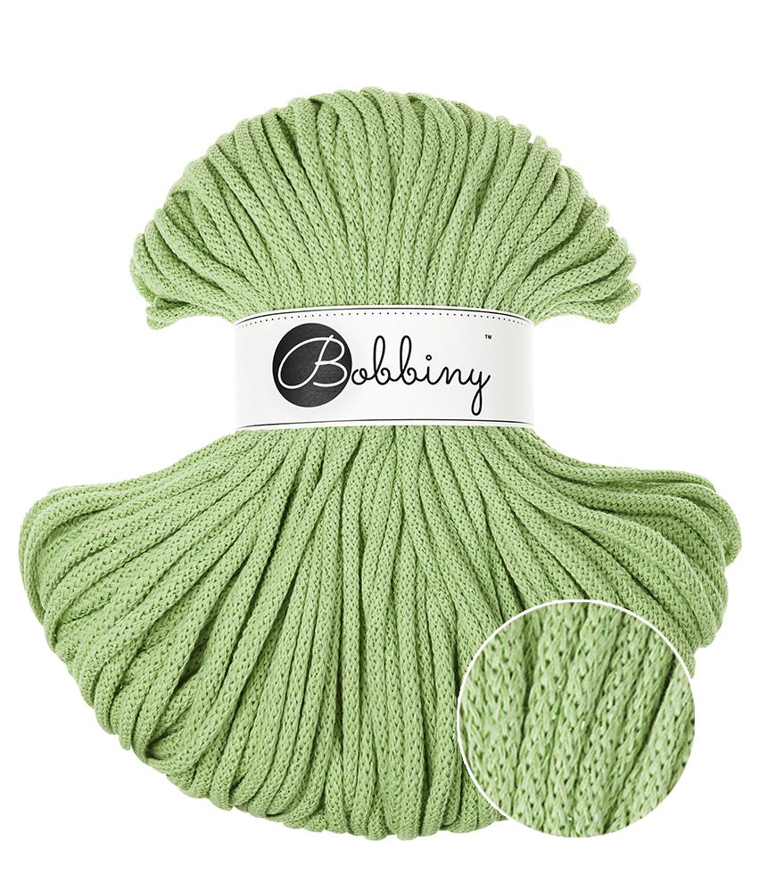 Corde tressée en coton 5mm coloris Unicolor Matcha – Les Fées Crochett’