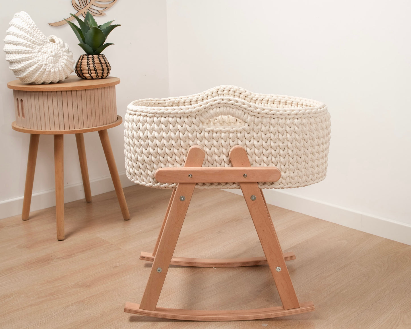 🌷 DIY Baby Moses Basket Kit - Yarn Balls/Base