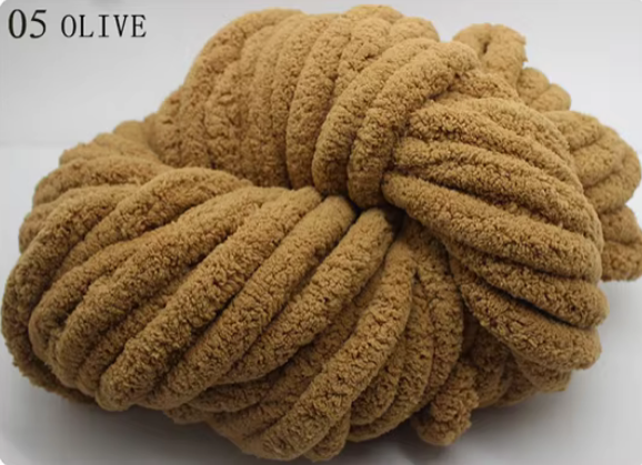 🧶 Pelote Chenille Chunky « Ultra-Doux & Résistant » – 250 g / ~25 m