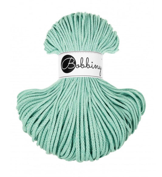 🌿 Corde tressée en coton – Jelly Mint