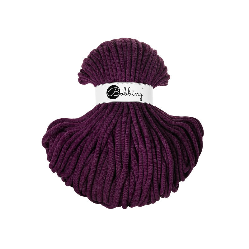 💜 Corde tressée en coton – Coloris Aubergine