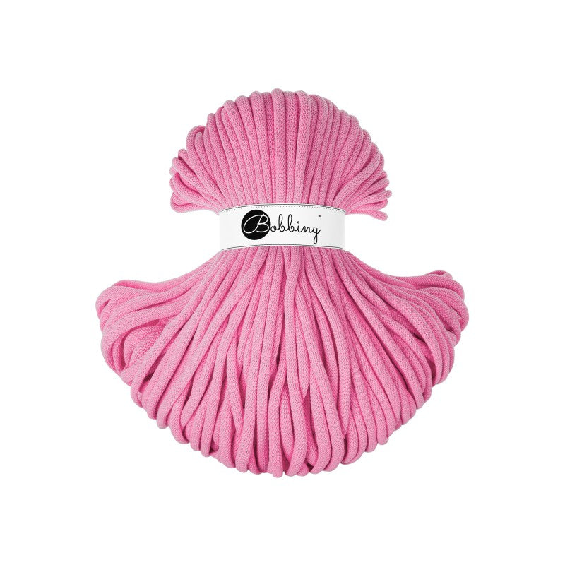 🩷 Corde tressée en coton – Coloris Bubble Pink
