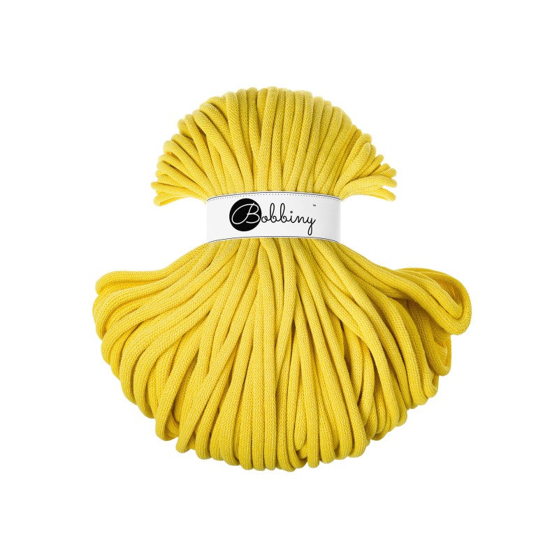 💛 Corde tressée en coton – Coloris Canary Yellow