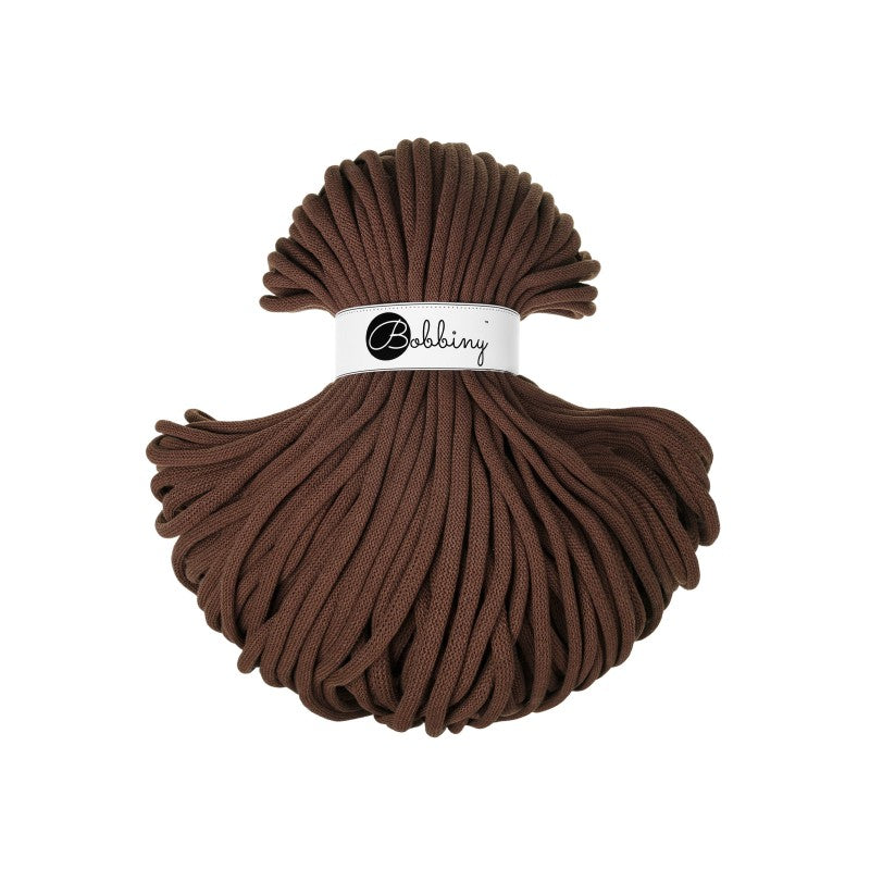 🤎 Corde tressée en coton – Coloris Chocolate Brown