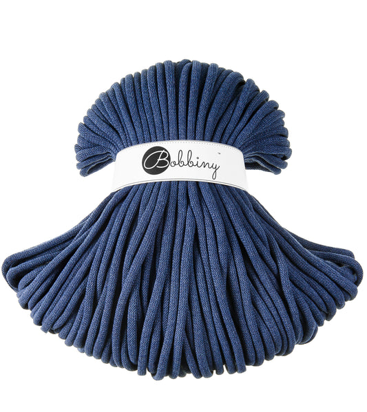 Corde tressée en coton 9mm coloris Jeans – Les Fées Crochett’